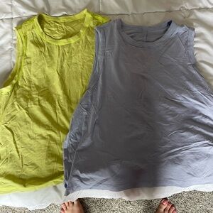 2 lululemon waist length tank top size 12